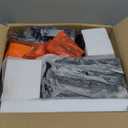 YAUKOMEL Fluted Nightstand with Charging Station, Modern Bedside Table with Drawer,Black Nightstand with Solid Wood Legs, End Table,Side Table for Living Room,Bedroom Black CTG57BKE