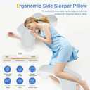 Side Sleeper Pillows with Arm Holes- Memory Foam Shoulder Pillow