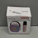 Karaoke Machine for Kids and Adults, Mini Karaoke Bluetooth Microphone Singing Speaker with 1 Wireless Microphones and 7 Color Lights, Toys for All Smartphones, Birthday, Home, Family Party (Blue)