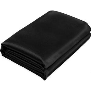 Homiest Black Satin Flat Sheet for Full Mattress, Luxury & Ultra Soft Bedding
