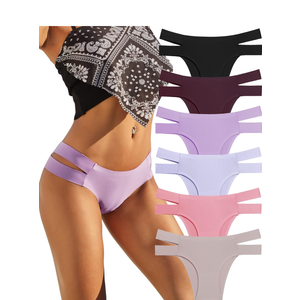 Knowyou Seamless Underwear for Women Sexy Bikini Panties Cheeky High Cut Hipster Stretch Cute Panty for Ladies