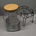 2 Gallon Glass Drink Dispenser with Stand and Bamboo Lid, Lemonade Dispenser with Stainless Steel Spigot, Glass Beverage Dispenser for Parties, Weddings, Kombucha, BBQ