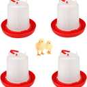DoubleWood 4PACK Plastic Poultry Drinker Chick Waterer Kit 1 L Waterer Hanging Poultry Water Container (4)