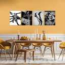4Pcs African American woman Prints Fashionable Women's Retro elegance Luxury Glamour Posters Modern picture Black and White canvas Wall Artwall decoration paintings 12x16 Inches Unframed