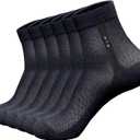 6 Pack Socks for Men Athletic Thin Cotton Mesh Breathable Summer Ankle Socks Moisture Wicking Casual Work Gym