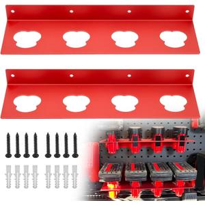 2-Pack Battery Holder W/Screws for Milwaukee M12, 12V Battery Holder, Wall Mount for 12V Batteries