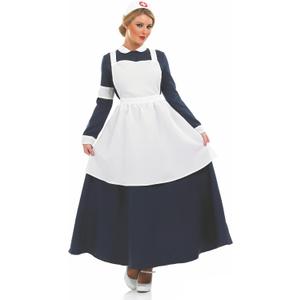 Fun Shack Florence Nightingale Costume - Civil War Nurse Apron, Vintage Nurse Uniform (XX-Large)