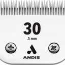 Andis 64260 ceramicEDGE Detachable Blade Size 30 Carbon Steel Pet Clipper Blade, 1/50" Cut Length, Professional Grooming Performance