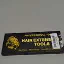 Hair Extension Tools Kit  Pliers - Pulling Hook - Bead Device Tools Kit with 200 Pieces 5mm Silicone Lined Micro Rings (200Pcs, Brown Beads)