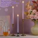 Macarrie 24 Packs Flameless Taper Candles Battery Operated Fake 11 Inch Long Candlelight LED Flameless Candlesticks Flickering Tapered for Spring Summer Wedding(Lavender Purple)