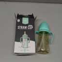 GROSMIMI Spill Proof no Spill Magic Sippy Cup with Straw with Handle for Baby and Toddlers, Customizable, PPSU, BPA Free 10 oz (Aqua green)