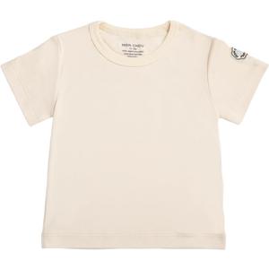 Mon Chou Premium Short Sleeve Shirt - Ultra Soft, 100% Pima Cotton Crew Neck Baby T Shirts - Organic Cotton Baby Clothes (Beige), 0-3 M