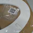 Mayfair Padded Toilet Seat with Chrome Hinges, Soft Vinyl over Wood Core Seat, Made in USA, Elongated, White