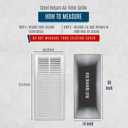 Fits 14x30 Duct Opening | Steel Return Air Filter Grille by Handua [Removable Door] for 1-inch Filters | Vent Cover Grill | White | HVAC Cold Air Intake Grille | Out Dim: 16 5/8"W X 32 5/8"H