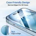 SYNCWIRE Screen Protector for iPhone 15 [6.1 inch], Reinforced Tempered Glass with Easy Installation Frame, Bubble Free, HD Clear, Shatterproof, Scratch Resistant, Case Friendly, 3 Pack