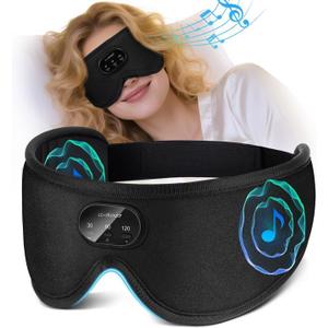 LC-dolida Bluetooth Sleep Mask with White NoiseSleep Headphones,Bluetooth Wireless Music Eye Mask, Ideal for Travel, Night Work, Napping, Side Sleeping and Office Use for Both Men and Women(Black) LC-dolida Bluetooth Sleep Mask with White NoiseSleep Headphones,Bluetooth Wireless Music Eye Mask, Ideal for Travel, Night Work, Napping, Side Sleeping and Office Use for Both Men and Women(Black)