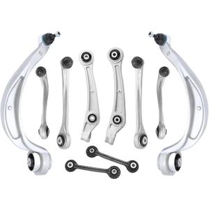 Front Lower Upper Control Arm Suspension Kit Compatible with 2009-2010 Audi A4/A4 Quattro, A5/A5 Quattro, Q5, S4, 2008-2010 Audi S5