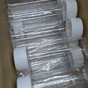 Tanlade 24 Pcs Clear Plastic Bottles Empty Sensory Bottles with Caps PET Plastic Juice Reusable Leakproof Drink Container Bulk for Juice Milk(10 Oz/ 300 ml,White Lid)