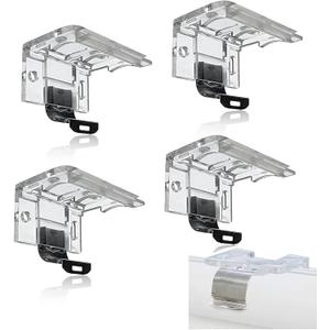 4 PCS Replacement Brackets for Cordless Blinds Metal Clip Mounting Bracket 1" (25mm) PVC Honeycomb Pleated Shades Window Shade Holder Hardware Plastic Headrail Easy Installation