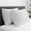 Set of 2 King AllerEase Pillow Protectors - Moisture Wicking, Advanced Allergy Protection - Premium Polyester, Zippered Protectors