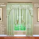 Today's Curtain, Silhouette Stripe Sheer Swag 38", Sage, 60" W x 38" L