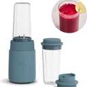 bella Portable Rocket Blender, Juicer & Smoothie Maker, Press & Twist Design, EverGood & BPA Free Dishwasher Safe Parts, 4 Tip Stainless Steel Blade, Cord Wrap, 240 Watt Motor, Surf (1.7 Cup)