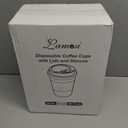 Lamosi 100 Pack 16 oz Disposable Coffee Cups with Lids and Sleeves, Leak-Proof To Go Paper Coffee Cups with Lids, Hot/Cold Beverage White Drinking Cup for Home, Office, Parties, Travel