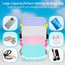 Silicone Phone Holder for Bogg Bag Accessories Inserts,Daisy Slipper Charms for Bogg Beach Bag Accessories,Bogg Organizer Wallet Pouch with Zipper,4pcs Hooks Clips Set for Simply Modern Bag (Gray)