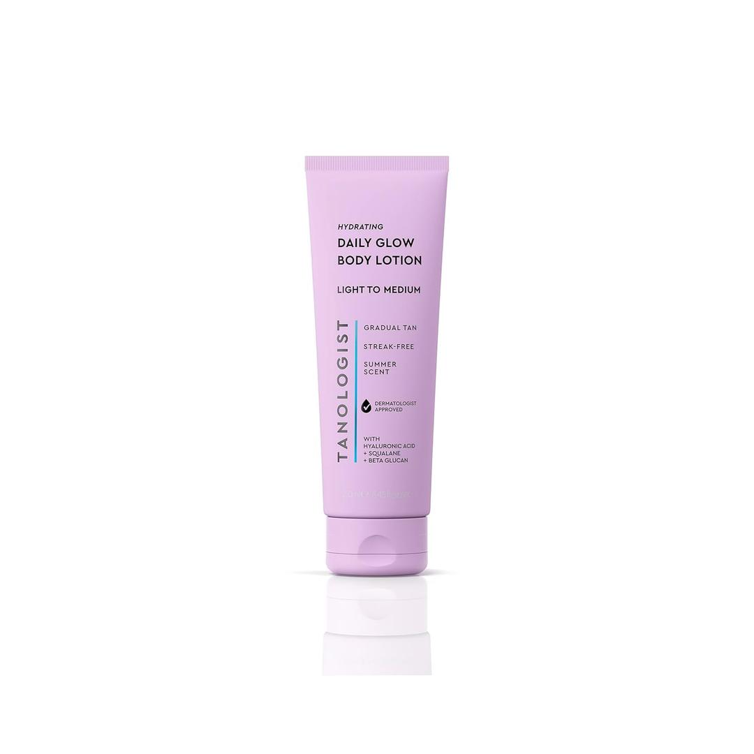 Tanologist Hydrating Daily Glow Body Lotion- Light/Medium, Buildable & Transfer-Proof Gradual Self Tanner, Summer Fragrance, Natural Not Orange, Lasts 7 Days, Vegan Clean Formula, 8.45 fl oz (Fair to Medium)