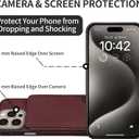 GUERNICA for iPhone 15 Pro Max Wallet Case with RFID Blocking Card Holder for Women Men, Kickstand Shockproof Phone Case for iPhone 15 Pro Max(6.7"),Wine Red
