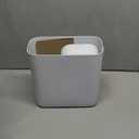 1.8 Gallons Small White Bathroom Trash Can with Lid, Slim Bathroom Garbage Bin, Removable Liner Bucket, Dog Proof Trash Can with Pop-Up Lid for Bedroom,Toilet