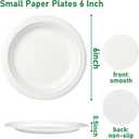 Paper Plates Bulk 1000 Count, Small Dessert Plates 6 Inch Disposable, Eco Friendly, Sturdy, White, 6 Inch 1000 Pack
