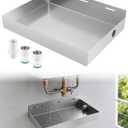 Tankless Water Heater Drain Pan, Wall Mounted Stainless Steel Drip Tray