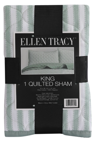 King 1 Quilted Sham 20x36 100%Polyester