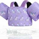 Gogokids Toddler Swim Vest for Kids 24-66 lbs, Swimming Pool Floats Vest[CPC Certified & Adjustable Fit] Toddler Arm Floaties Swim Jacket Water Wings for Beach Puddle Pool Jumper Boys Girls 1-6 Years (Purple Unicorn)