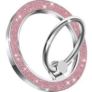 Magnetic Phone Ring Holder for MagSafe, Cute Twinkle Finger Ring Grip Holder [Upgrade], MagSafe Accessories for Women iPhone 17 16 15 14 Pro Max Plus Air (Pink Glitter)
