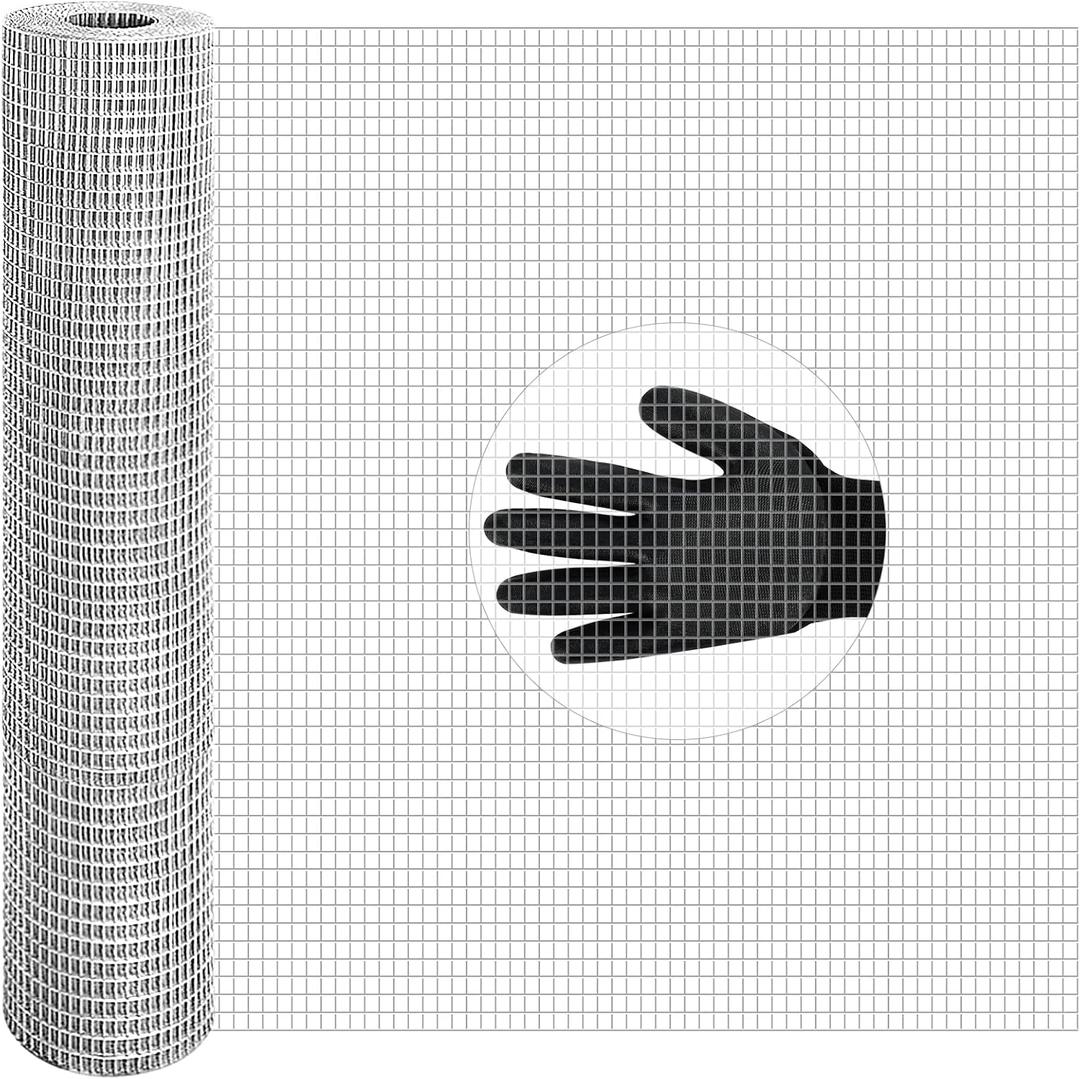 48in x 100ft Hardware Cloth Hot-Dip Galvanized Welded Wire Mesh - Heavy Duty 3/4inch 23 Gauge Chicken Wire Fencing for Garden, Chicken Coop, Rabbit Cage, Rodent & Predator Protection