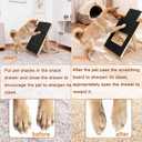 Dog Nail Scratch Board with Treat Drawer,Wooden Nail Filing Pad for Dogs - Adjustable Home Grooming Tool with Durable Self-Adhesive Sandpaper,Suitable for All Breeds