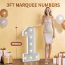 imprsv 3FT Marquee Numbers 70, Light Up Numbers for 70th Birthday Party Decorations, Light Up Sign 70 for Anniversary Party Decor, Pre-Cut Foam Board Kit