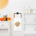 2Pcs Fall Hand Towels Autumn Pumpkin Wreath Embroidered Cotton Bathroom Towel Absorbent Decorative Bath Towel for Thanksgiving Hand Drying Cleaning Cooking, 29.5 x 13.7 Inch