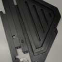 IBosins Corner Shower Stool with Storage Shelf Shower Foot Rest for Shaving Legs Small Bench for Inside Shower to Sit on Bath Seat - Acacia Wood, Black