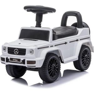 Best Ride On Cars Kids Outdoor Stroller Mercedes G-Wagon Push Car with Working Lights, Horn, and Music for Ages 1 to 3 years, White