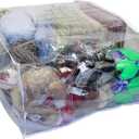 7 x 2-Pack Jumbo Heavy Duty Vinyl Zippered Storage Bags (Clear) for Sweaters, Blankets, Comforters, Bedding Sets and Much More! (24" x 20" x 11")