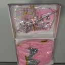 Meland Princess Dress up Clothes for Girl, Princess Cape with Kid Crown Toys, Birthday Gifts for Toddler Girls 3,4,5,6,7,8 (Pink)