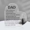 Maitys Dad Gifts from Daughter Son Kids Acrylic Heart Sign Birthday Gifts for Dad from Daughter Engraved Heart Acrylic Keepsake Paperweight for Daddy Papa