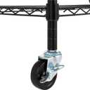 Amazon Basics 5-Shelf Heavy Duty Garage Shelving Storage Rack with 4" Wheel Casters, Adjustable Metal Wire Organizer, 300 lbs Per Shelf, 30" x 14" x 64.75", Black