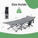 OLIXIS Folding Camping Cot, Rollaway Bed, Portable Camping Bed for Indoor & Outdoor, Sleeping Cot for Adults, 3.5'' Cushion, 440 lbs Sturdy Frame, Quick Setup, Compact Carry & Storage, Blue