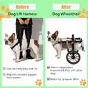 Dog Wheelchair for Back Legs, 2-Wheel Adjustable Mobility Aid for Large Dogs, Lightweight Aluminum Alloy Frame with Large Rubber Shock-Absorbing Wheels, Size XL
