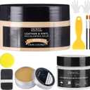 Beige Leather Recoloring Balm, With Leather Filler and beeswax, Leather Repair Kit for Furniture & car interior, Leather Color Restorer, Leather conditioner for Couches, furniture salve for leather, 1 Pack