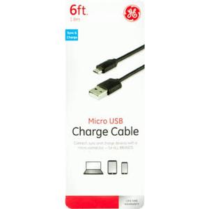 GE Mini-B USB Charge Cable 6 ft for ALL BRANDS. Connect, sync, and charge. GE Mini-B USB Charge Cable 6 ft for ALL BRANDS. Connect, sync, and charge.